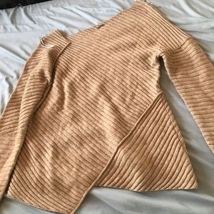 free people brown long sleeve sweater M